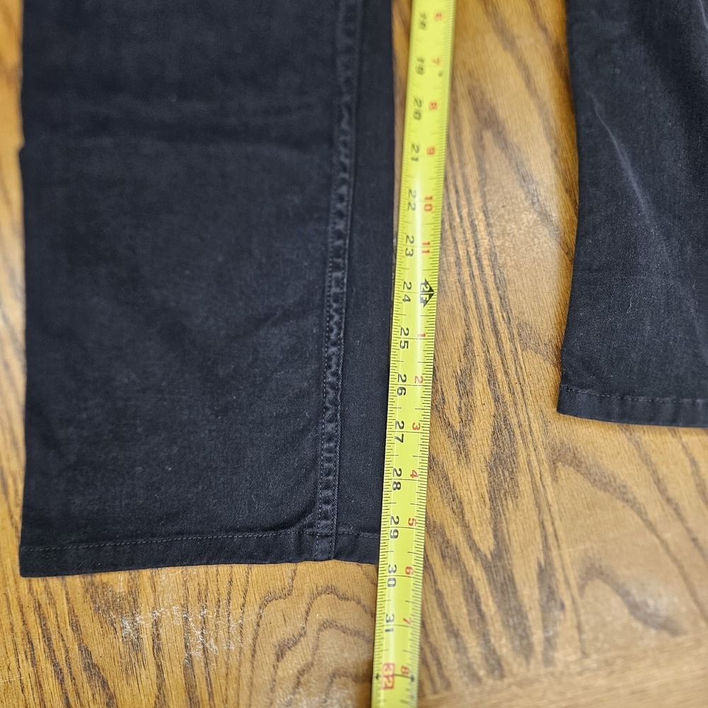 Hudson Blake Slim Straight Jeans Mens 34 Black Stretch Denim 30" Inseam Mid Rise - Picture 9 of 12
